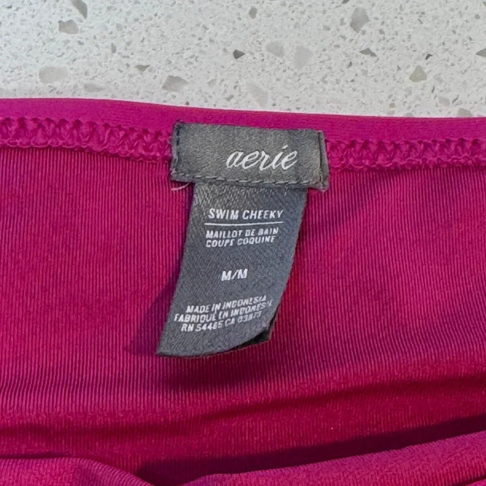 Aerie Magenta Swim Cheeky Bikini Bottoms Size Medium M Hot Pink Low Rise